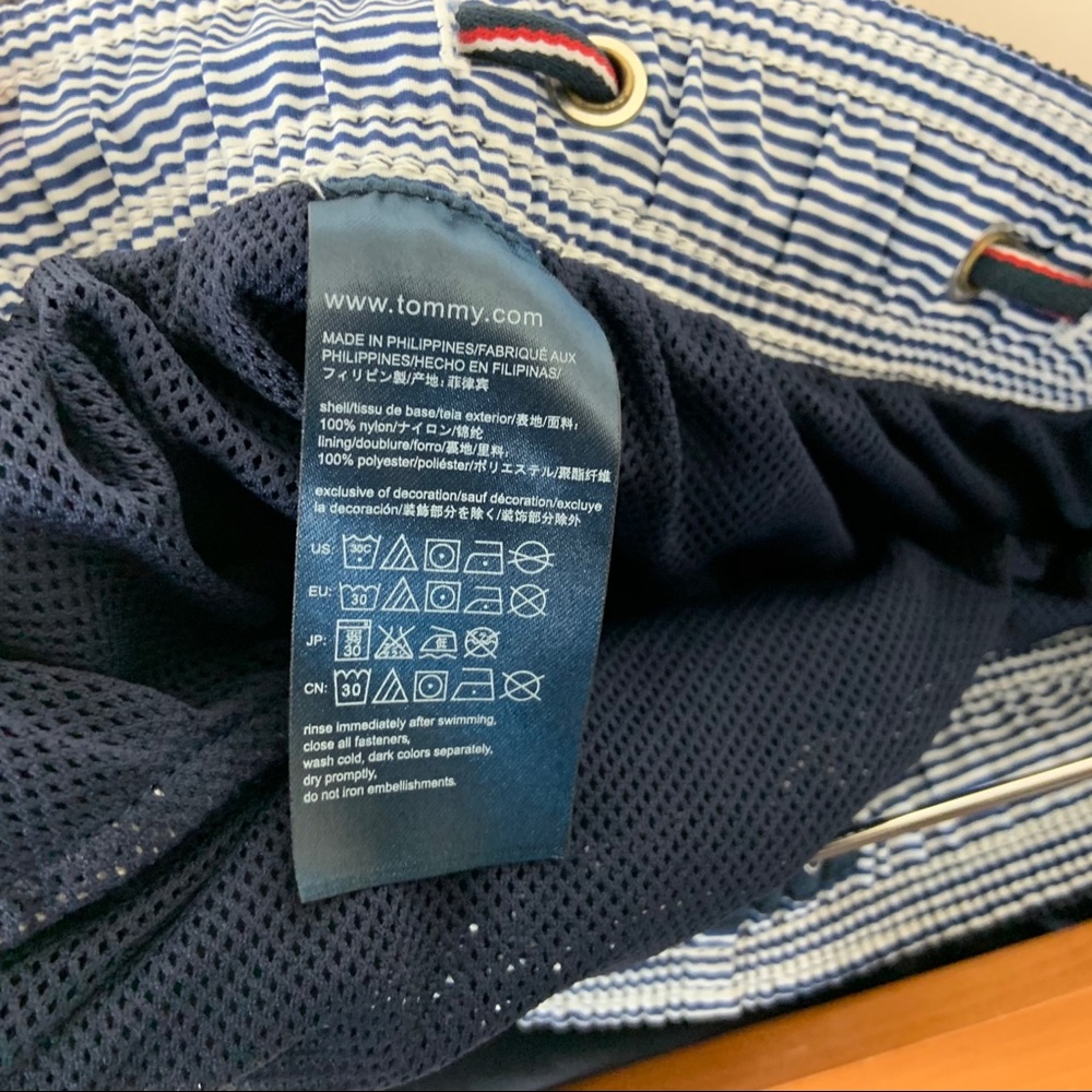Tommy Hilfiger Lined Swim Shorts Trunks Small Blue - Picture 6 of 7